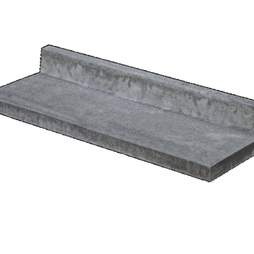 Oud Hollands TRAPTREDE L-VORM 100X40X15 CM Antraciet