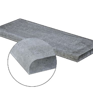 Oud Hollands ZWEMBADRAND HOEK (100X100X5 CM) Grijs