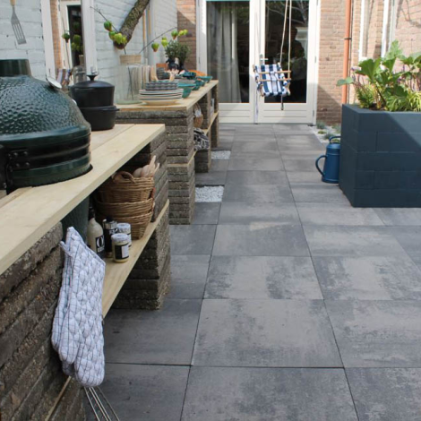 Plaza Plus F30 60x60x6 Grijs-zwart