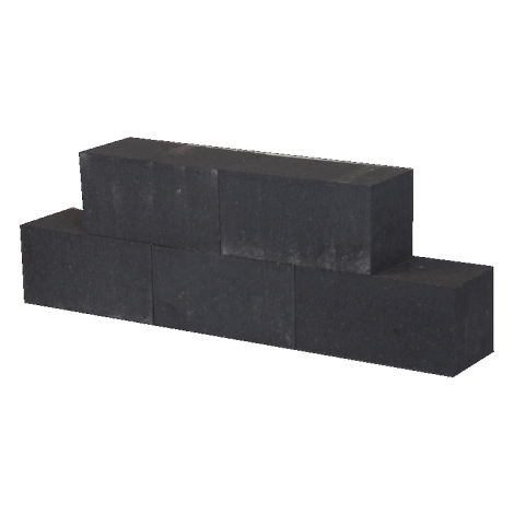 Patioblok Antraciet 45x15x15cm strak