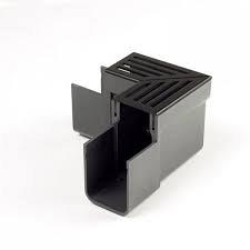 ACO Slim-Line hoekst.incl.zwart alu rstr