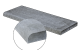 Oud Hollands ZWEMBADRAND HOEK (100X100X5 CM) Grijs