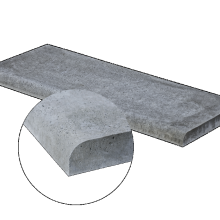 Oud Hollands ZWEMBADRAND 100X40X5 CM Antraciet