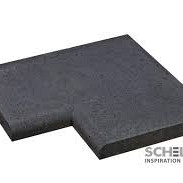 Oud Hollands ZWEMBADRAND HOEK (100X100X5 CM) Carbon
