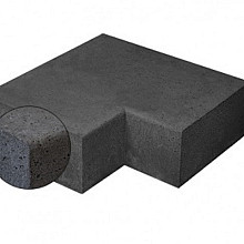 Oud Hollands TRAP HOEKSTUK 90° (37/15) BUITEN Carbon60X60 CM
