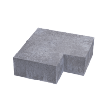 Oud Hollands TRAP HOEKSTUK 90° (37/15) BINNEN Grijs60X60 CM