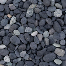 Beach Pebbles Zwart 5/8